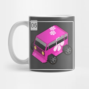 06 - Pixel Cars - Little Fuchsia Mug